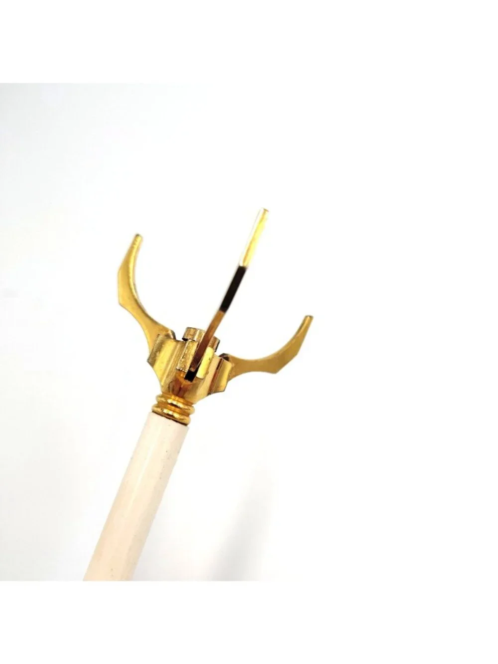 Vintage Mechanical Olive Pickle Server Gold Tone Claw Hors d'Oeuvre Grabber MCM